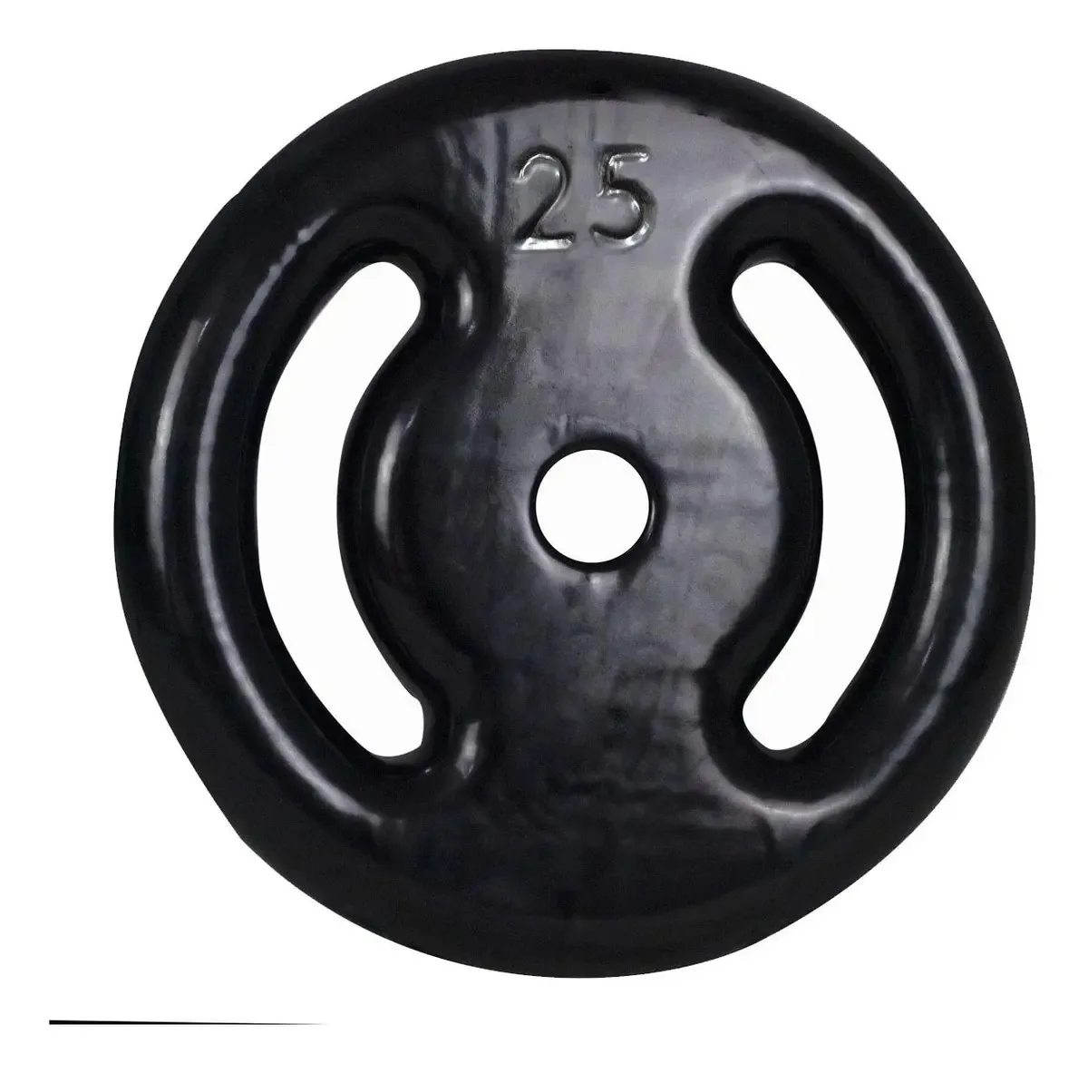Anilha Para Academia 25kg Emborrachada MegaGym Equipamentos Fitness Preta