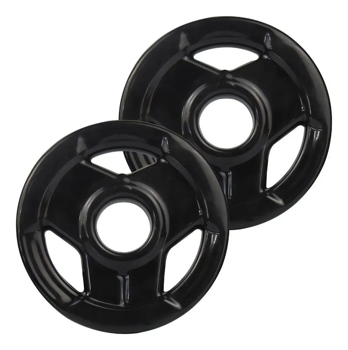 2 Halteres Rosca+24kg D Anilhas Sport 31mm 4x1kg 4x2kg 4x3kg Cor Preto-cromado