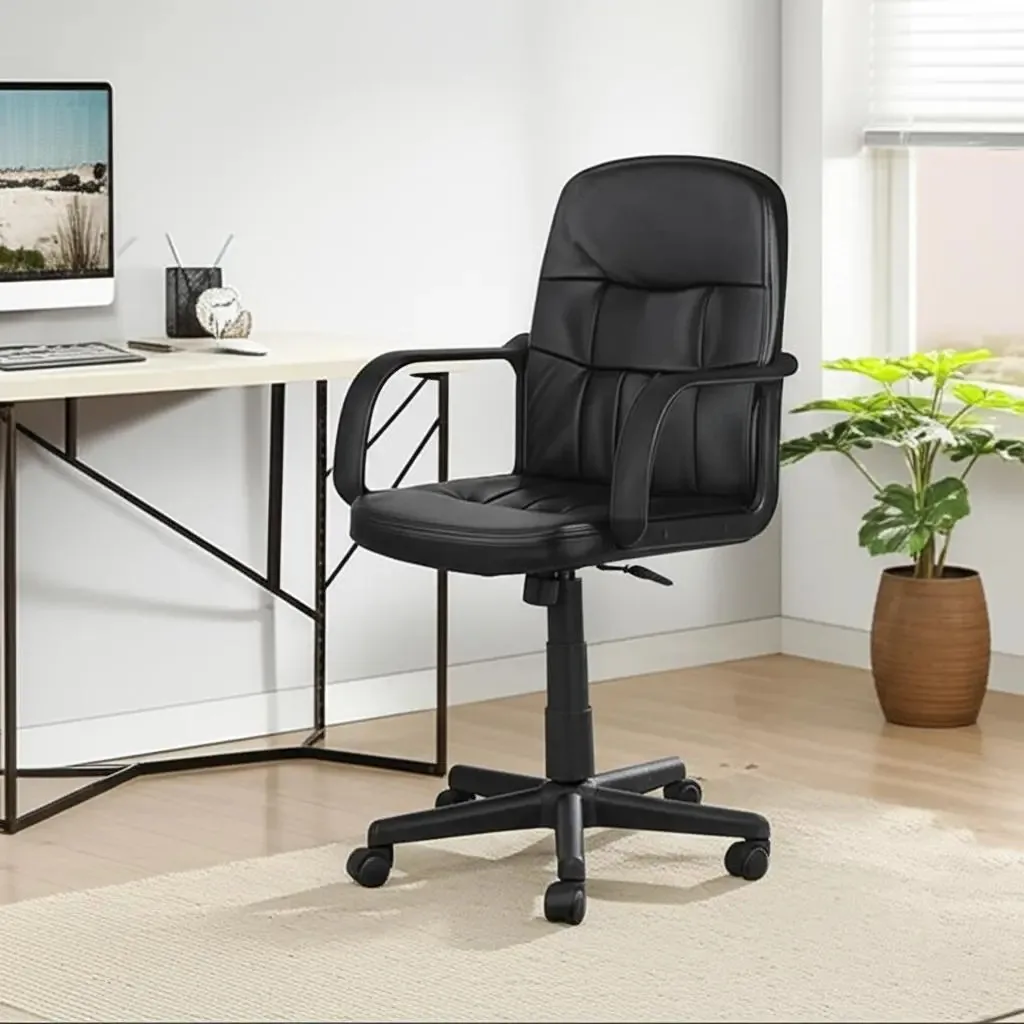 Cadeira executiva: material de estofamento preto: Pu