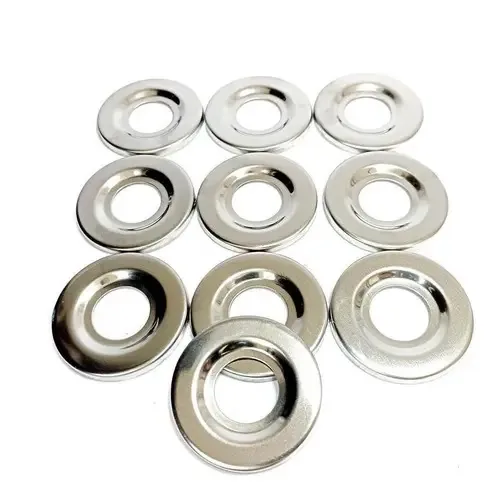 Kit 10un Canoplas Aço Inox Para Acabamento Pias E Banheiros