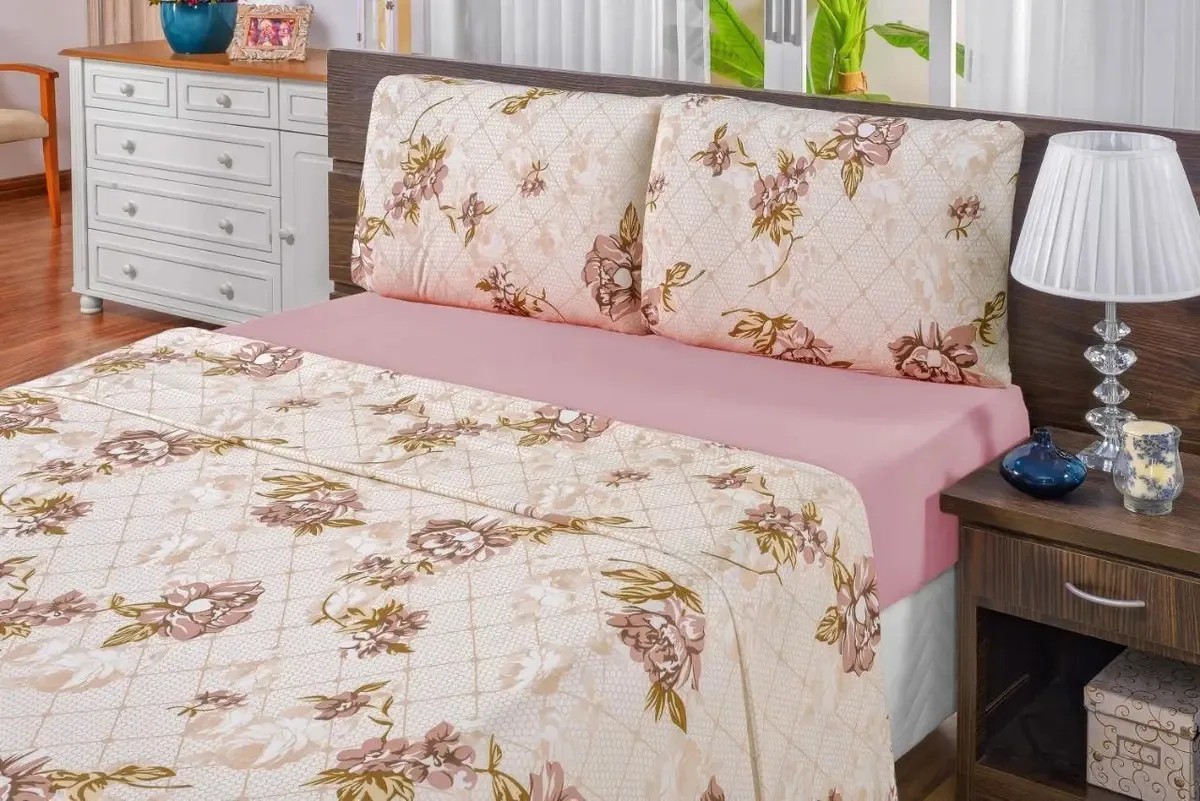 Jogo Cama Solteiro Quality 03 Pecas 100% Algodao Malha Fio