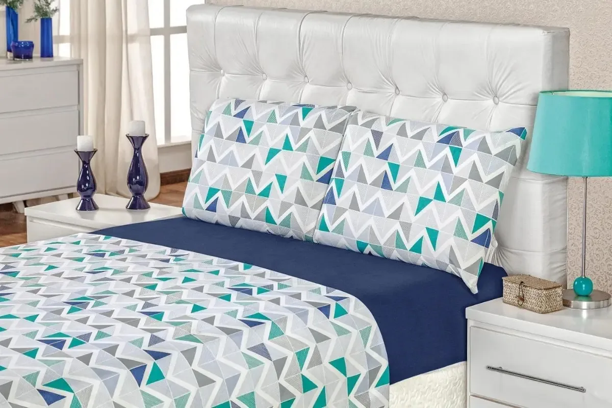 Jogo Cama Casal Super King Quality 04 Pecas 100% Algodao
