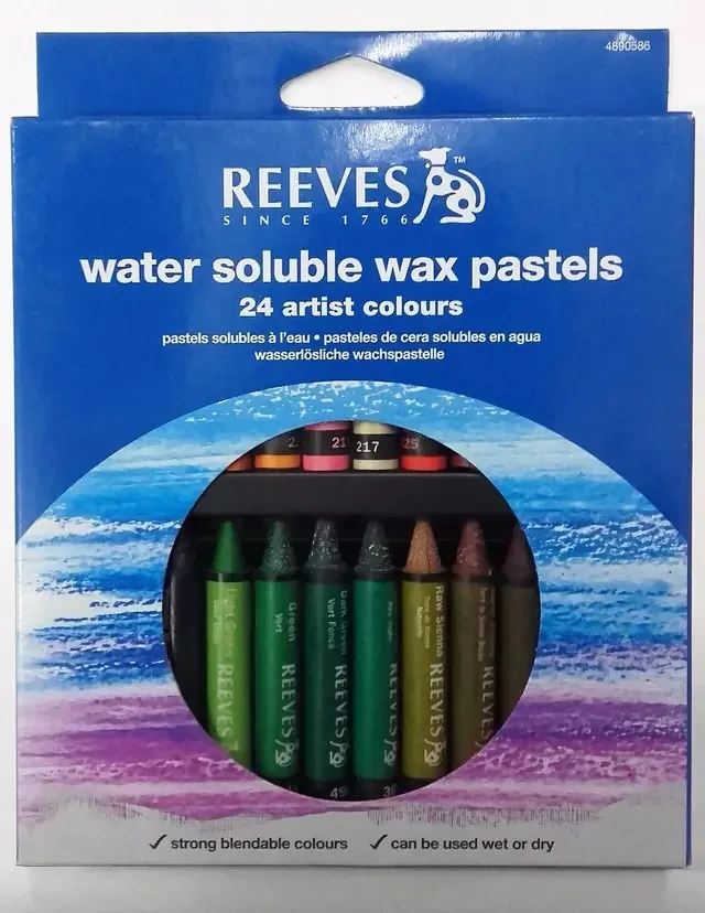 Pastéis de cera solúveis em água Reeves x 24 cores