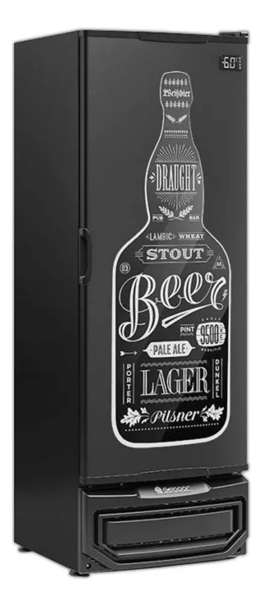 Cervejeira Para Bar 414 Litros Gelopar Porta Cega Preto