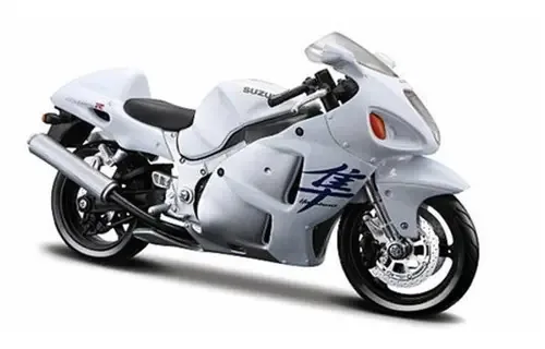 Moto Em Miniatura Hayabusa 1300r Colecionador Metal Branca