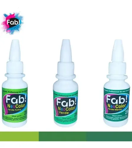 3 Corante Neocolor Verde Paleta Cores Confeitaria Bolo Doces