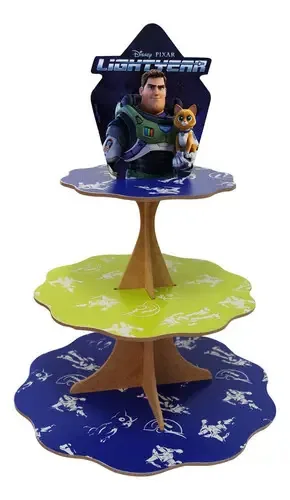 Porta Doces E Cupcakes Em Mdf 3 Andares Buzz Lightyear Filme