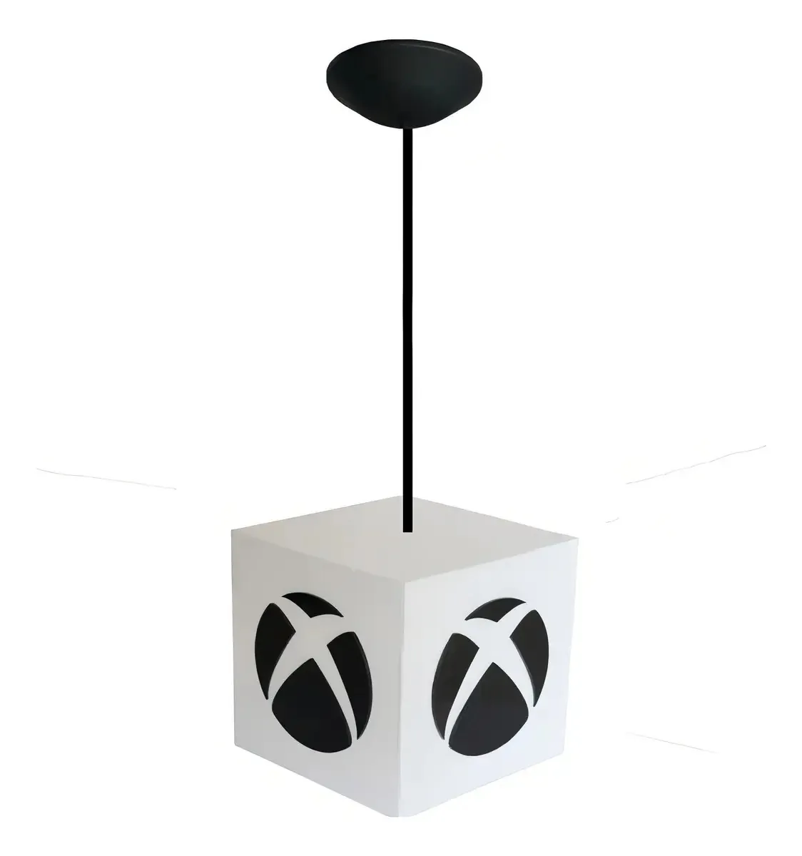 Luminaria Pendente Xbox Branca Luminária X Box Gamer