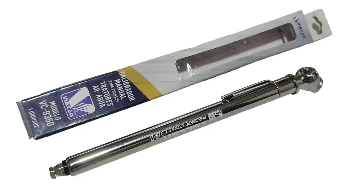 Calibrador Pneus Medidor Trator Ar Água Tipo Caneta 10/50