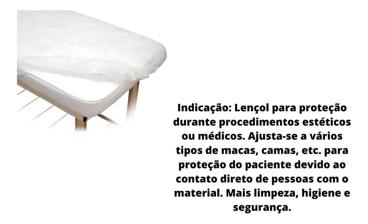 Lençol descartável tnt elástico branco 20un protdesc cor Cinza