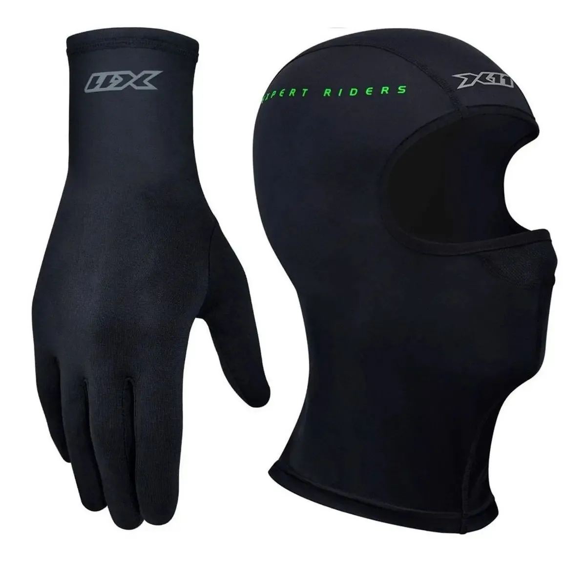 Touca Ninja Termica + Luva Thermic Segunda Pele Frio E Calor Desenho Do Tecido Liso Tamanho Gg
