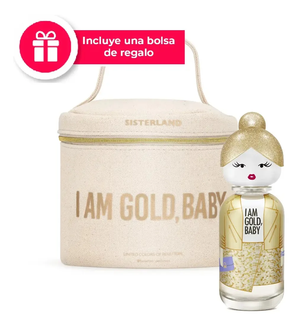Bolsa de higiene Benetton Sisterland Golden Vanilla 80ml +