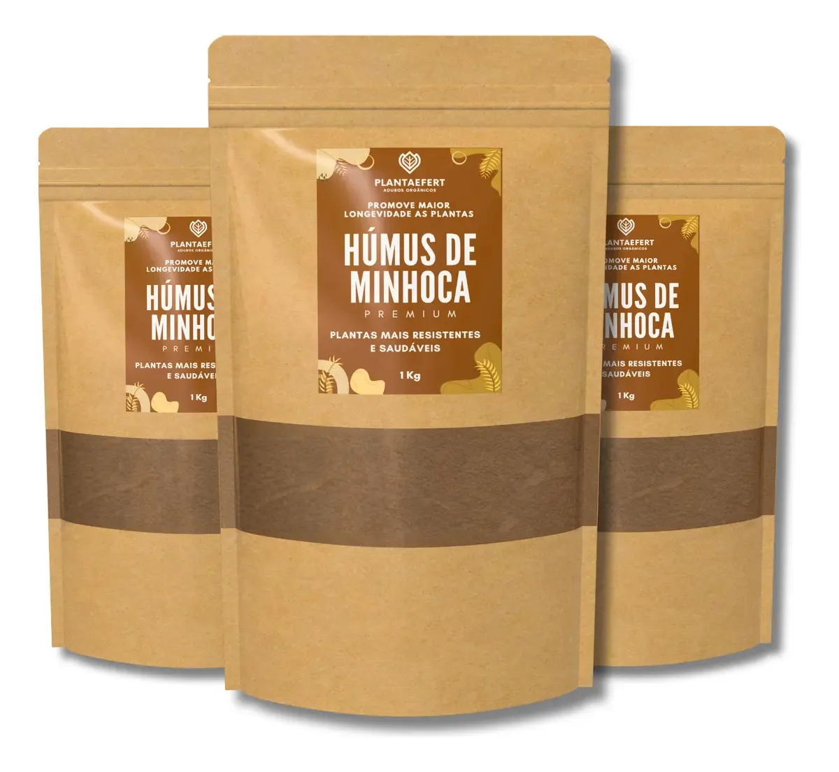 Adubo Orgânico Humus Minhoca Mercshop 3kg Para Jardim e Hortas