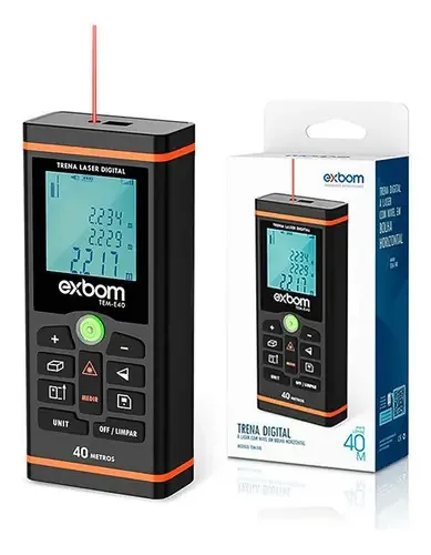 Trena Laser Com Precisão De 40 Metros Exbom Tem-e40