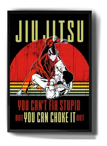 Quadro Decorativo Jiu Jitsu Luta Artes Marciais Arte
