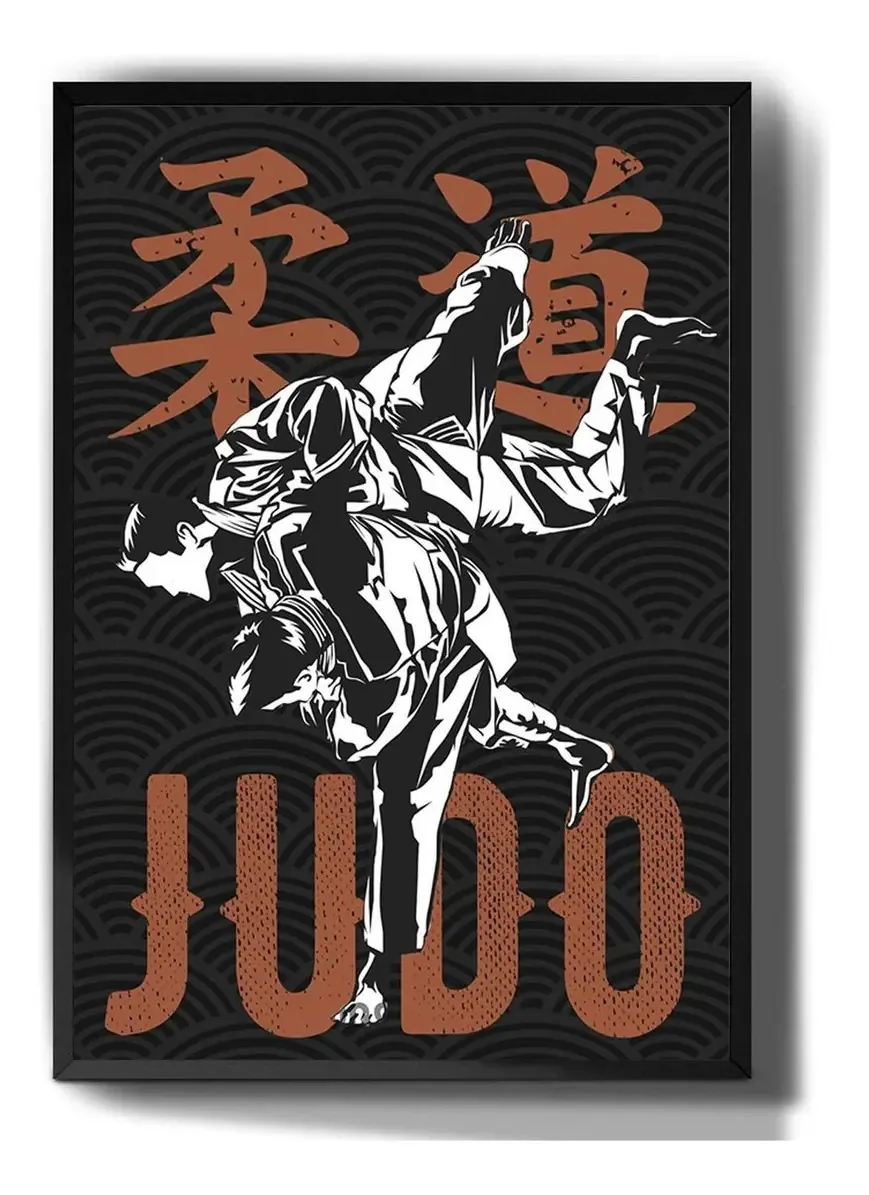 Quadro Decorativo Judo Artes Marciais Desenho Arte