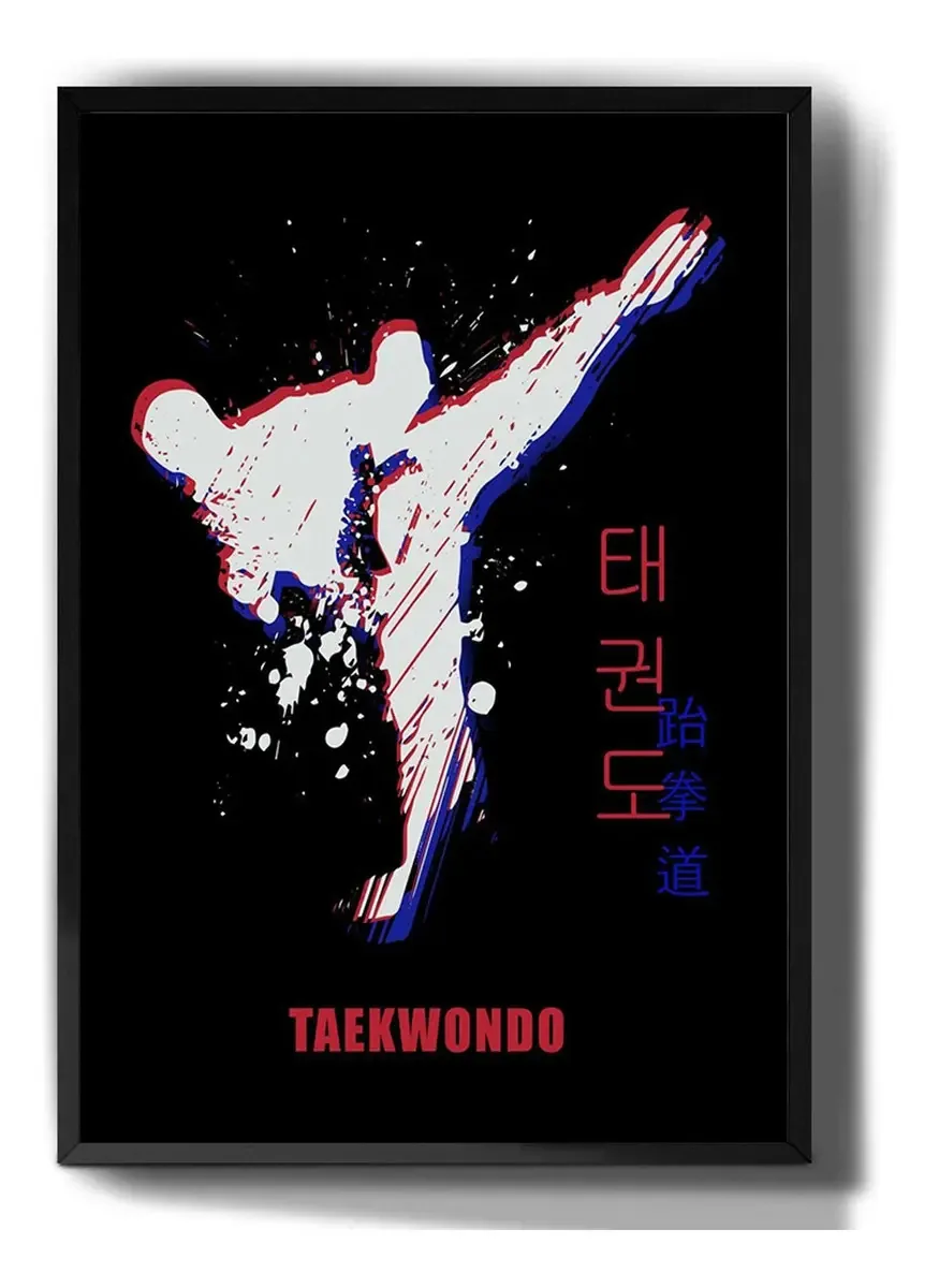 Quadro Decorativo Taekwondo Artes Marciais Luta Arte