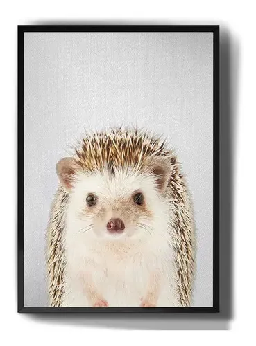 Quadro decorativo Tribos Quadro quadro decorativo ouriço fofo animais fofos natureza de 29.7cm x 21cm - vibrante