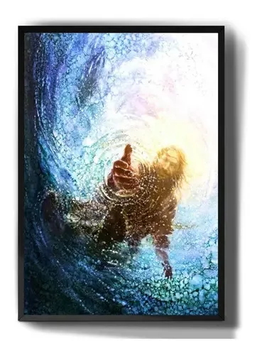 Quadro decorativo Tribos Quadro quadro decorativo acredite em deus estenda a mão arte de 41cm x 21cm - madeira