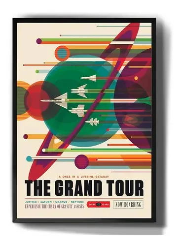 Quadro decorativo Tribos Quadro quadro decorativo the grand tour espaço nasa desenho de 41cm x 21cm - outro