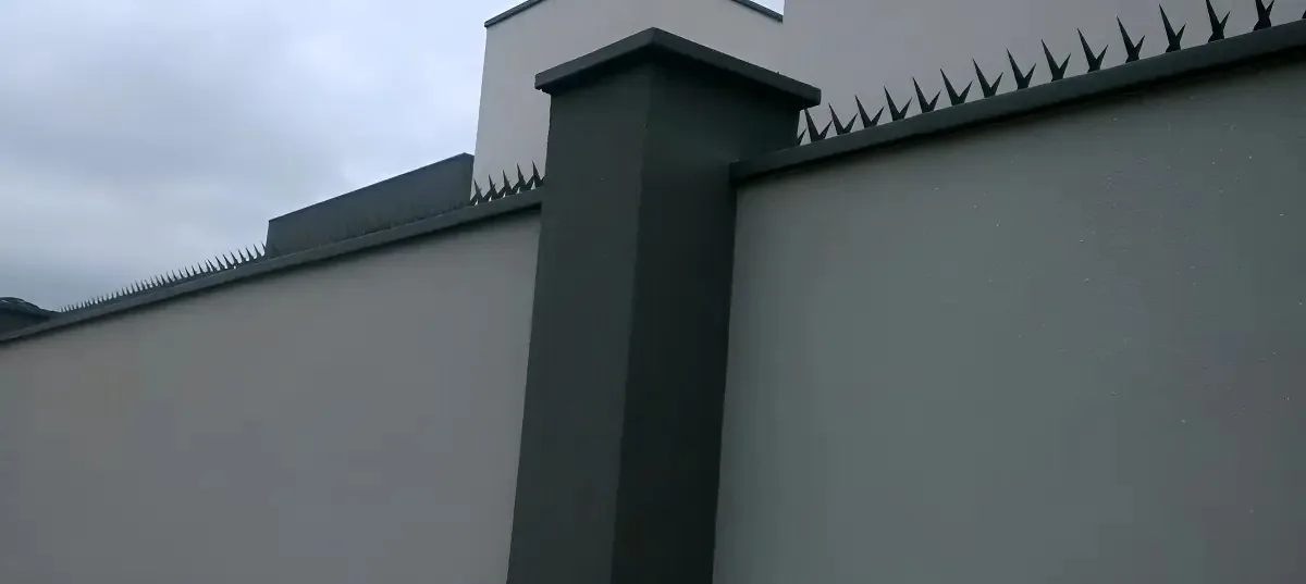 Cerca de Segurança Lança Simples Muro 50cm Lança Mandíbula Aço