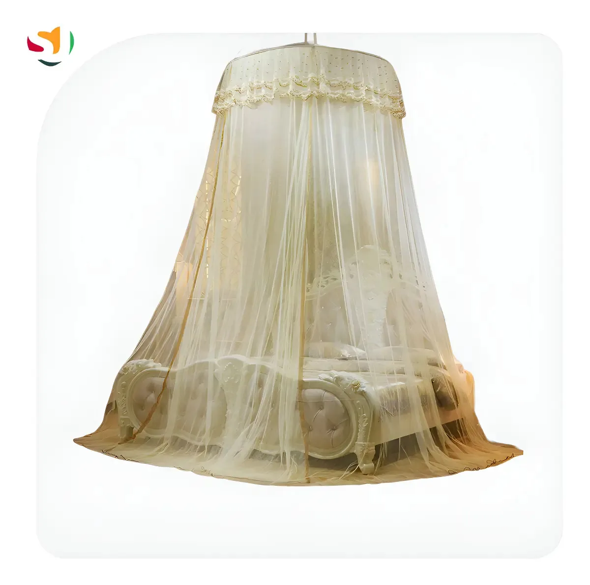 Tela Mosquiteiro Casal Queen Cortinado Teto Luxo