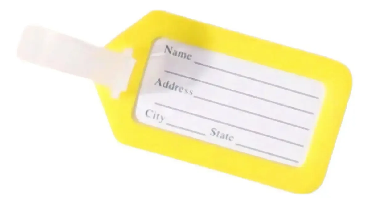 Tag/etiqueta De Bagagem Minimalista Cor Amarelo