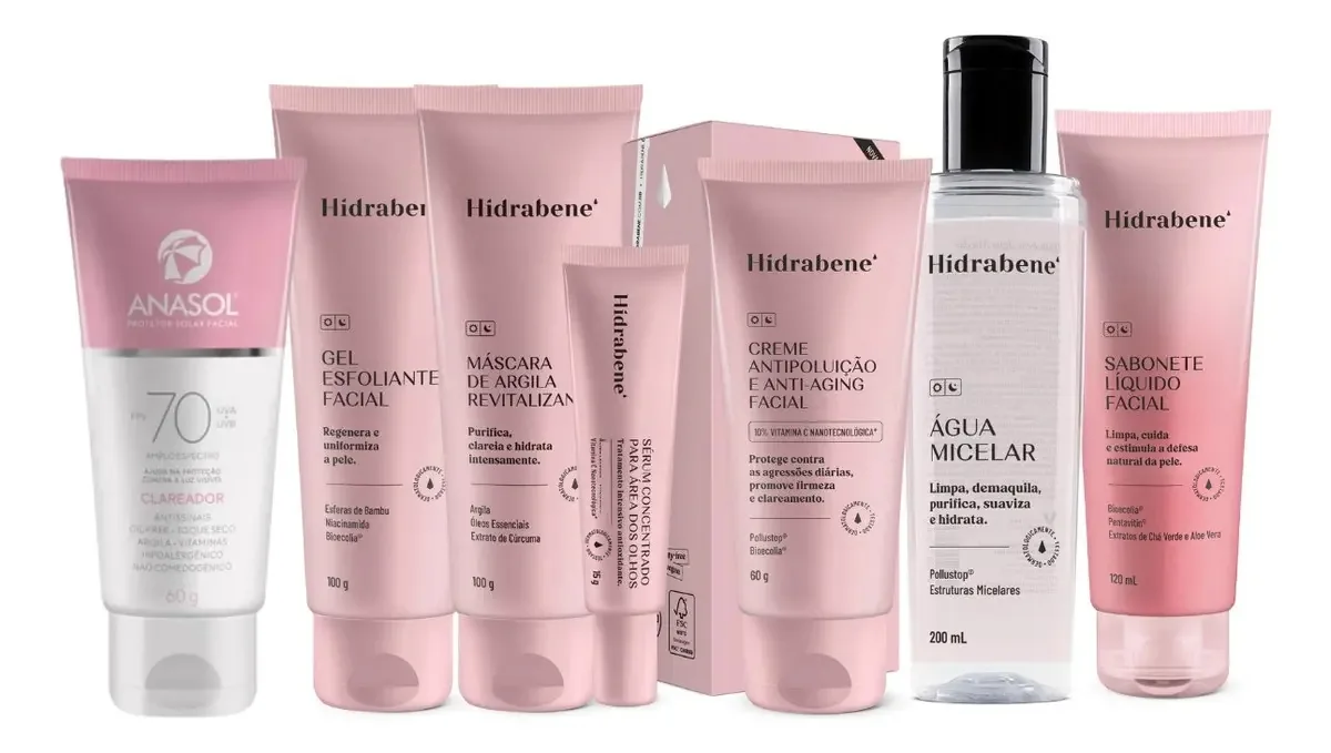 Kit Rotina De Cuidados Com A Pele Hidrabene Especial 8 Passo