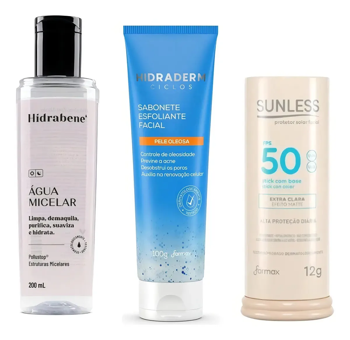 Rotina Skincare Cuidado Diario 3 Passos Base Extra Clara