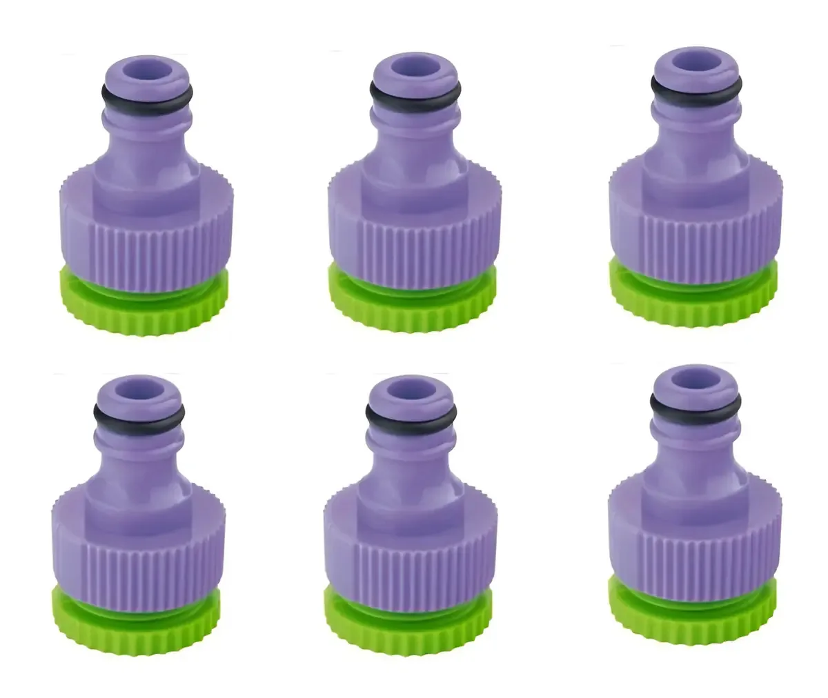 Kit 6 Adaptadores Bico Torneira P Engate Rápido Palisad Cor Roxo/verde
