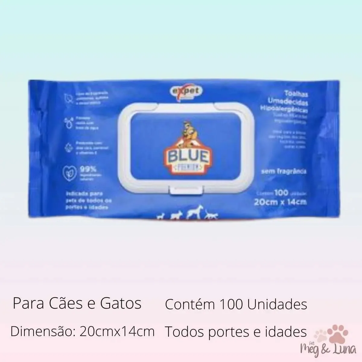 Toalhas umedecidas Expet Blue