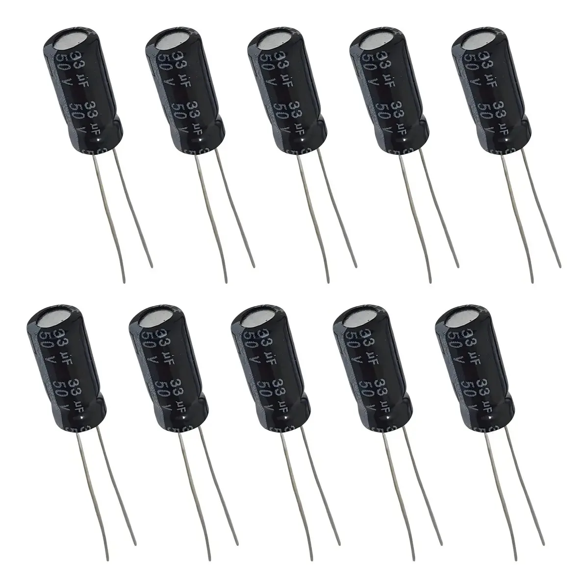 Capacitor Eletrolítico 33uf 50v - 10 Peças