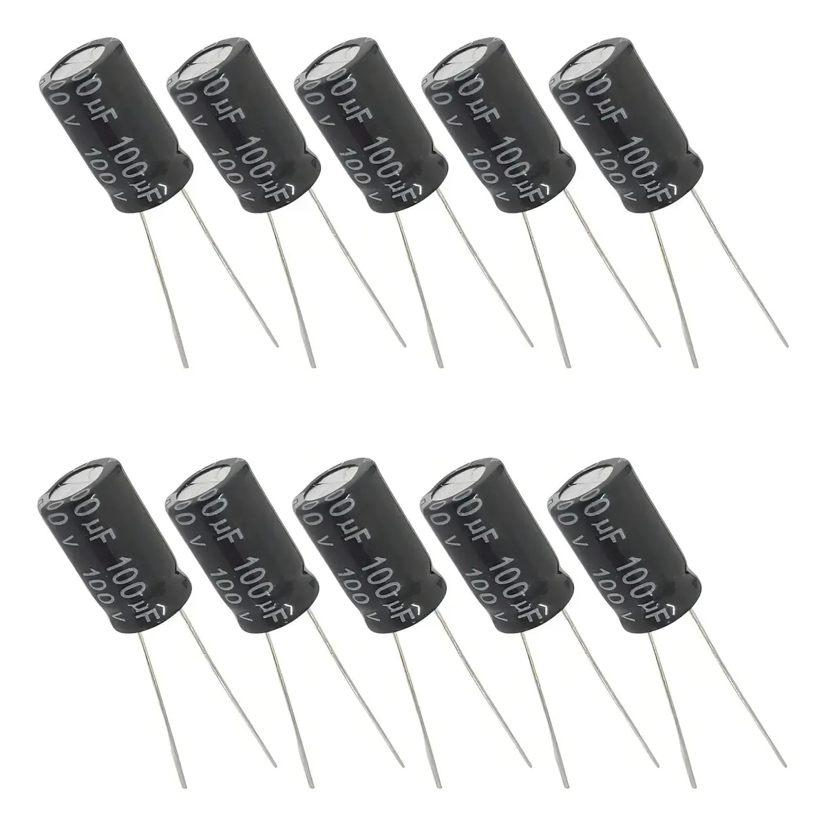 Capacitor Eletrolítico 100uf 100v - 10 Peças