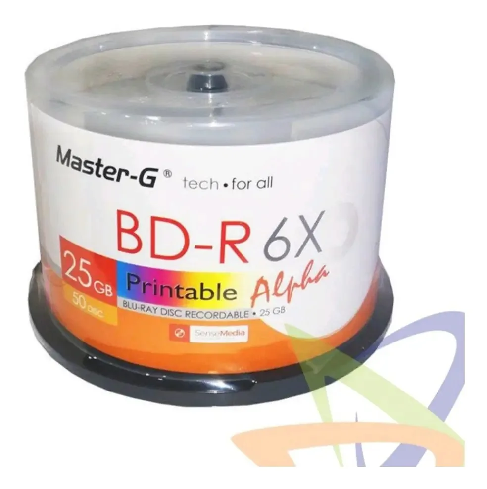 50 Bluray Master-g Printable 25gb 135 Minutos 6x Original