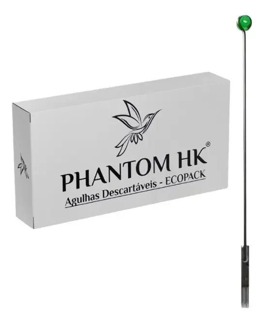 Caixa 50 Agulhas Tatuagem Phantom Hk Tattoo 13mg Magnum Reta Calibre Da Agulhas 1213