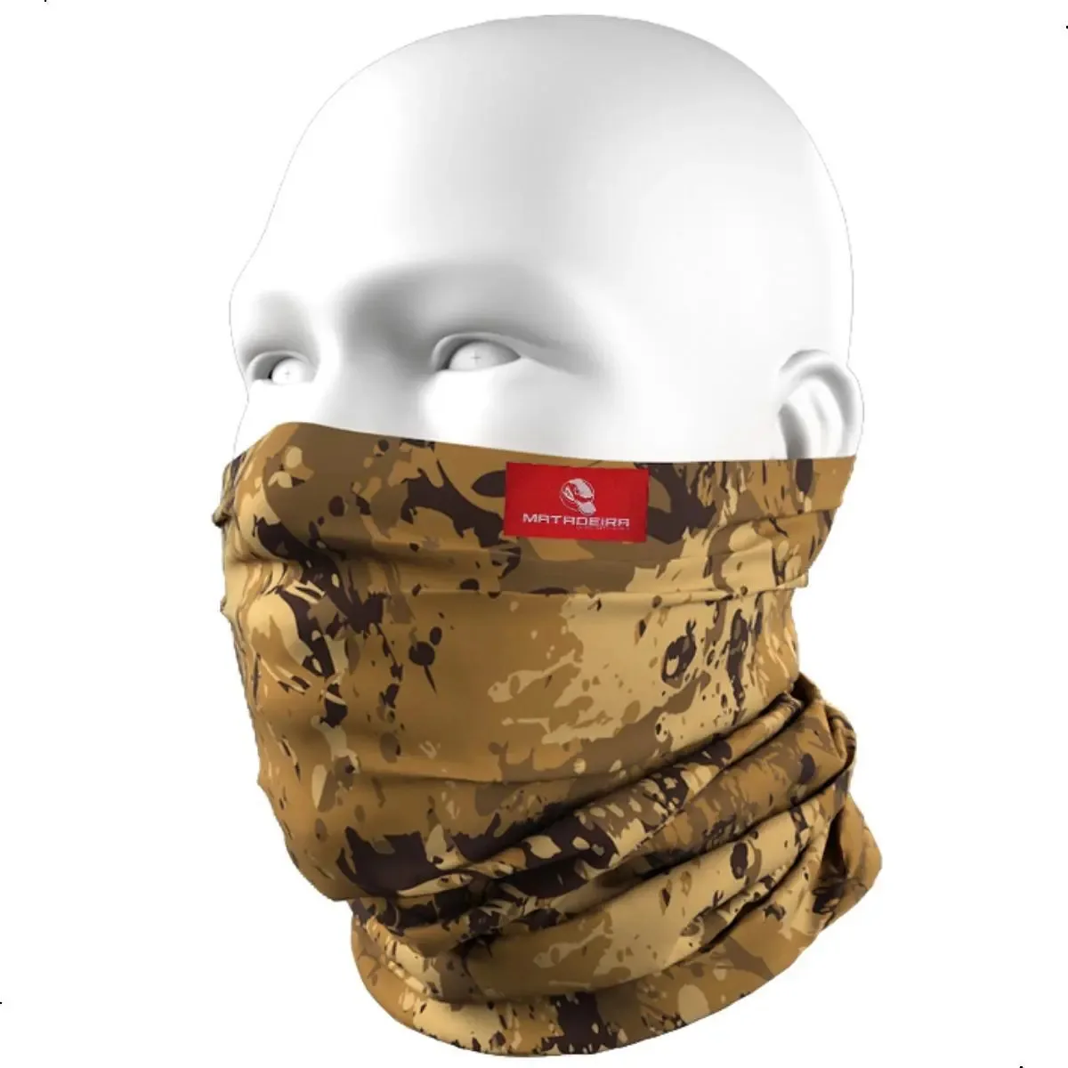 Bandana Mascara Buff Tubeneck Pesca Ciclismo Premium Marron