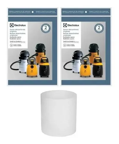 6 Sacos Desc + Filtro P/ Aspirador Gt30n Electrolux