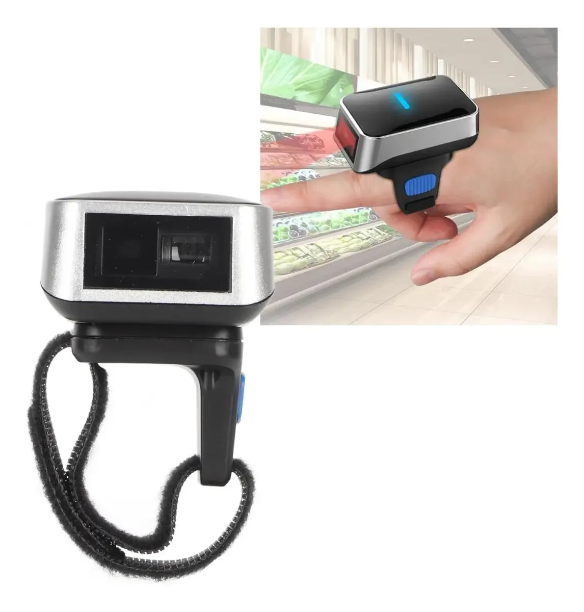 Dauz Scanner de Código de Barras de Anel, Scanner Rápido de Velocidade de Leitura de Código de Barras 1D para Laptop