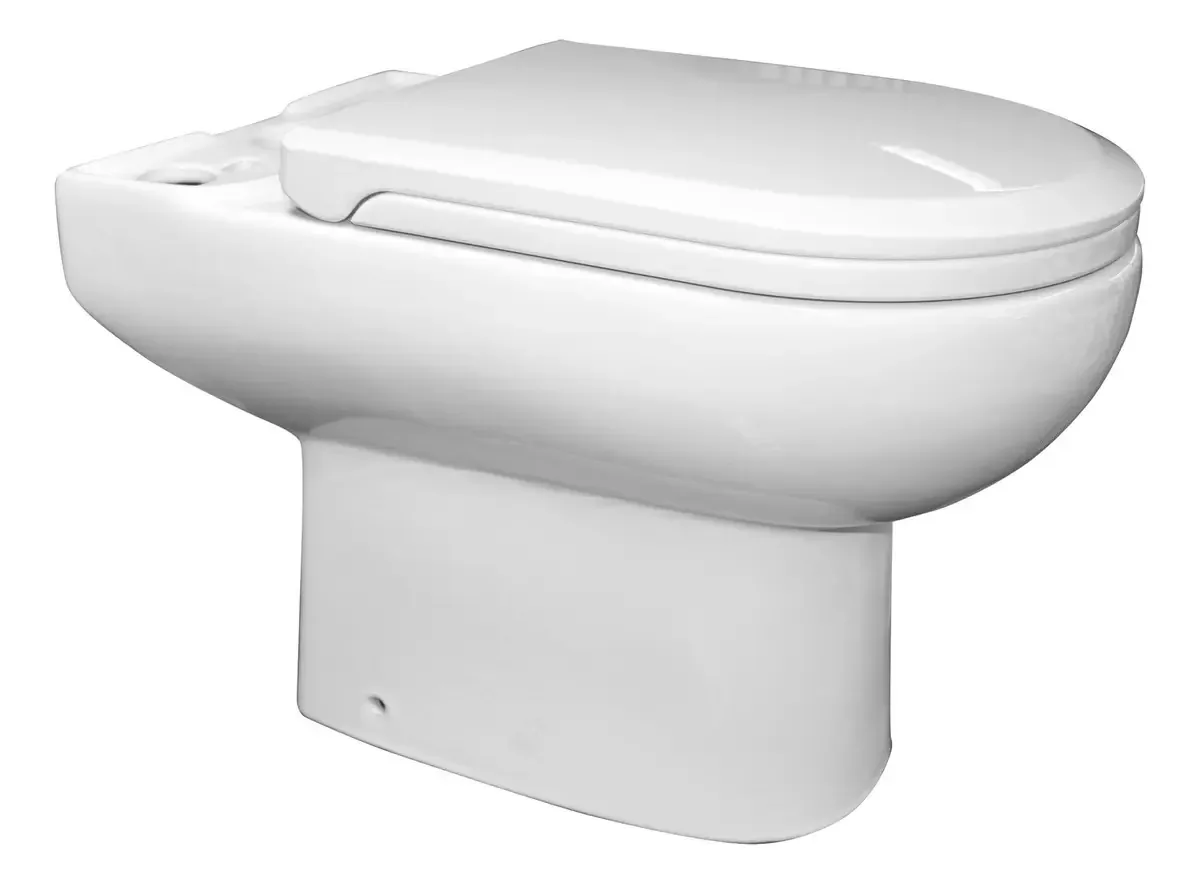 Copo de toalete vertical branco Atos com tampa e fixações