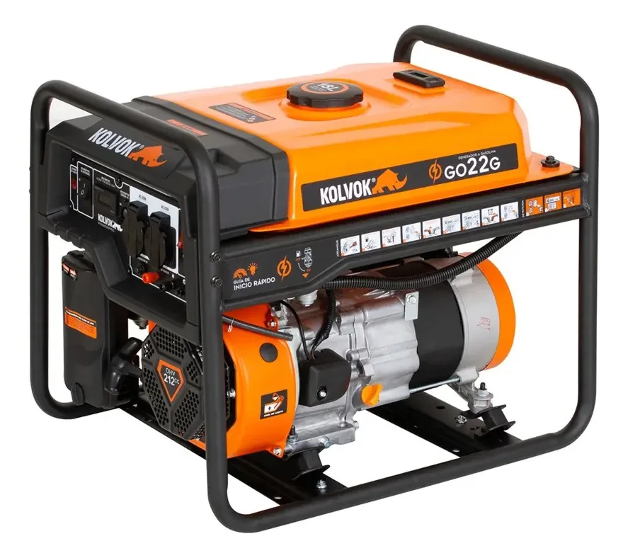 Gerador monofásico a gasolina Go22g 2.2kva Kolvok