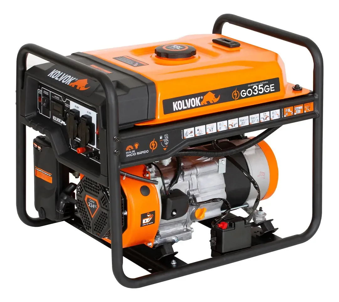 Gerador elétrico a gasolina Kolvok 3.500 W