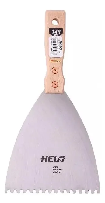 Espátula serrilhada Hela 140mm