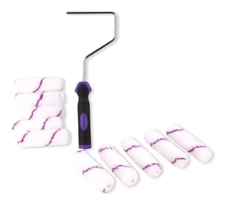 Kit de 10 rolos de pintura multicoloridos