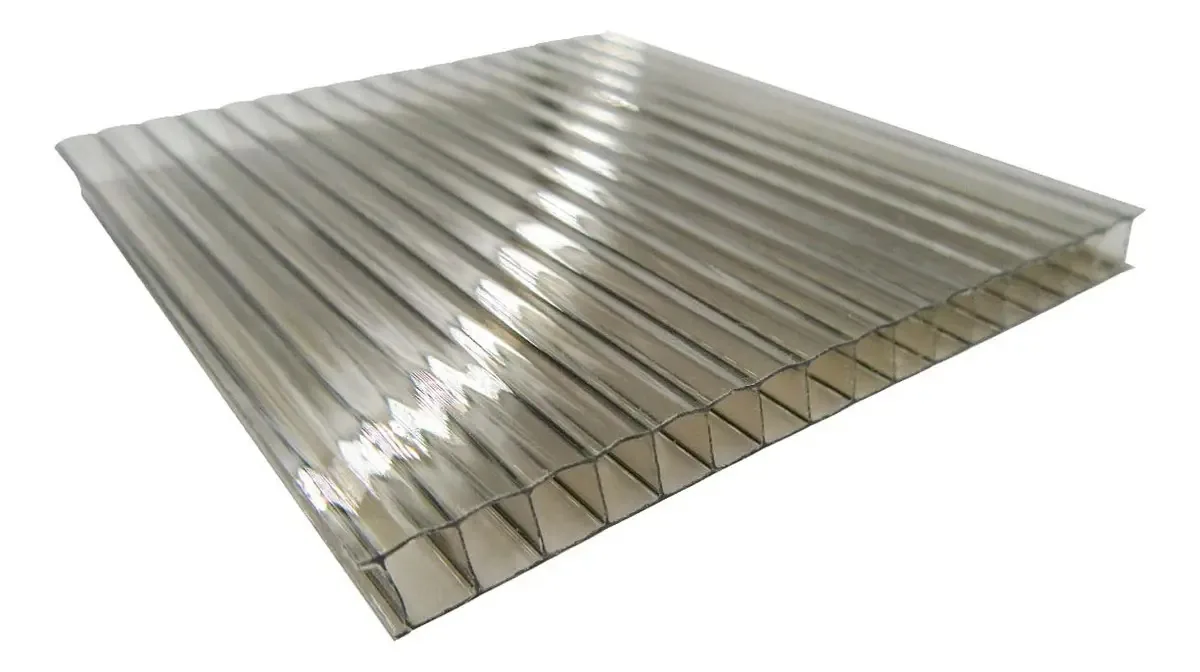 Folha de policarbonato alveolar 2100x2900x4mm Dvp Bronze