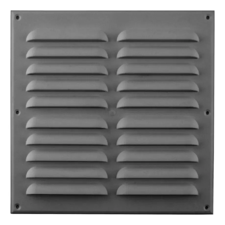 Grelha de Ventilação Pvc Plana 30x30 Cm Alumínio 10un Dvp Prateado