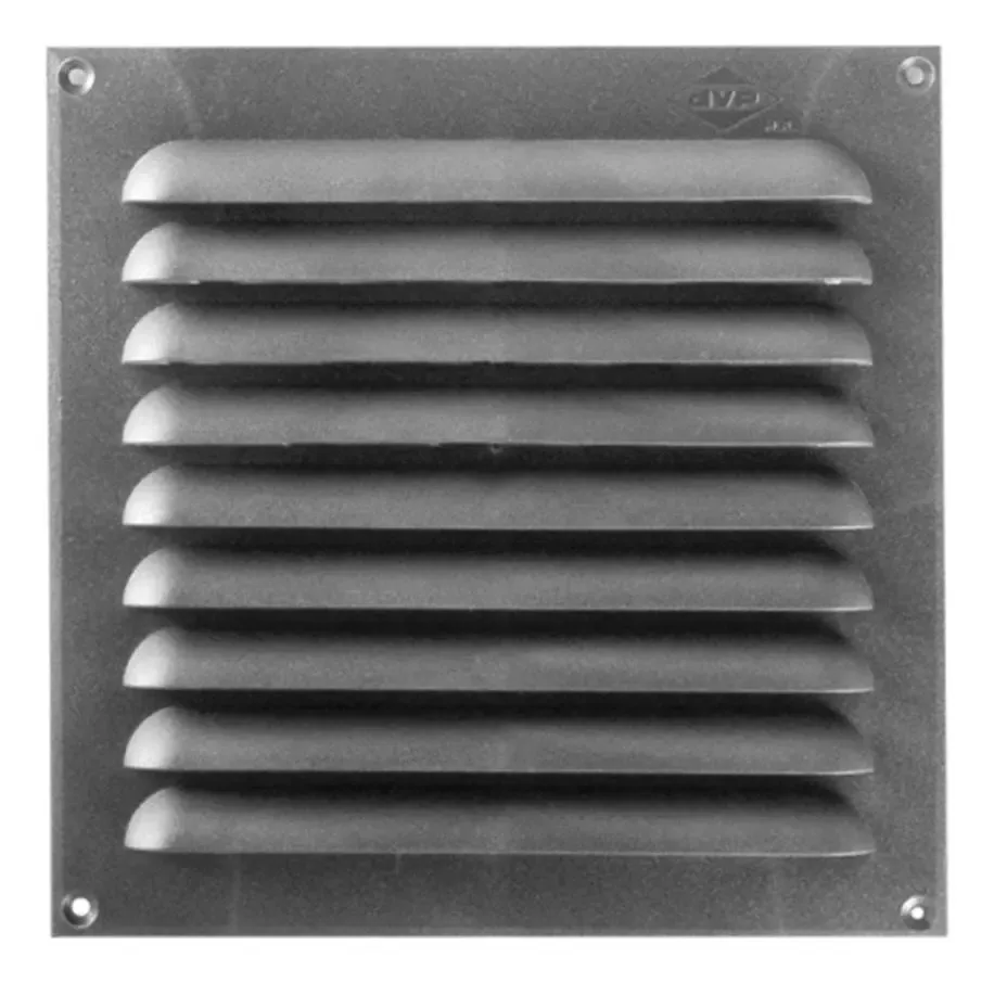 Grelha de Ventilação Plana Pvc 20x20 Cm Alumínio 10un Dvp Prateado