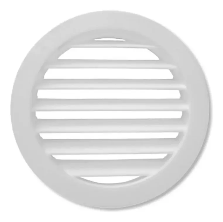 Grade de Ventilação Pvc Circular 10x10cm Branco 50un Dvp Branco