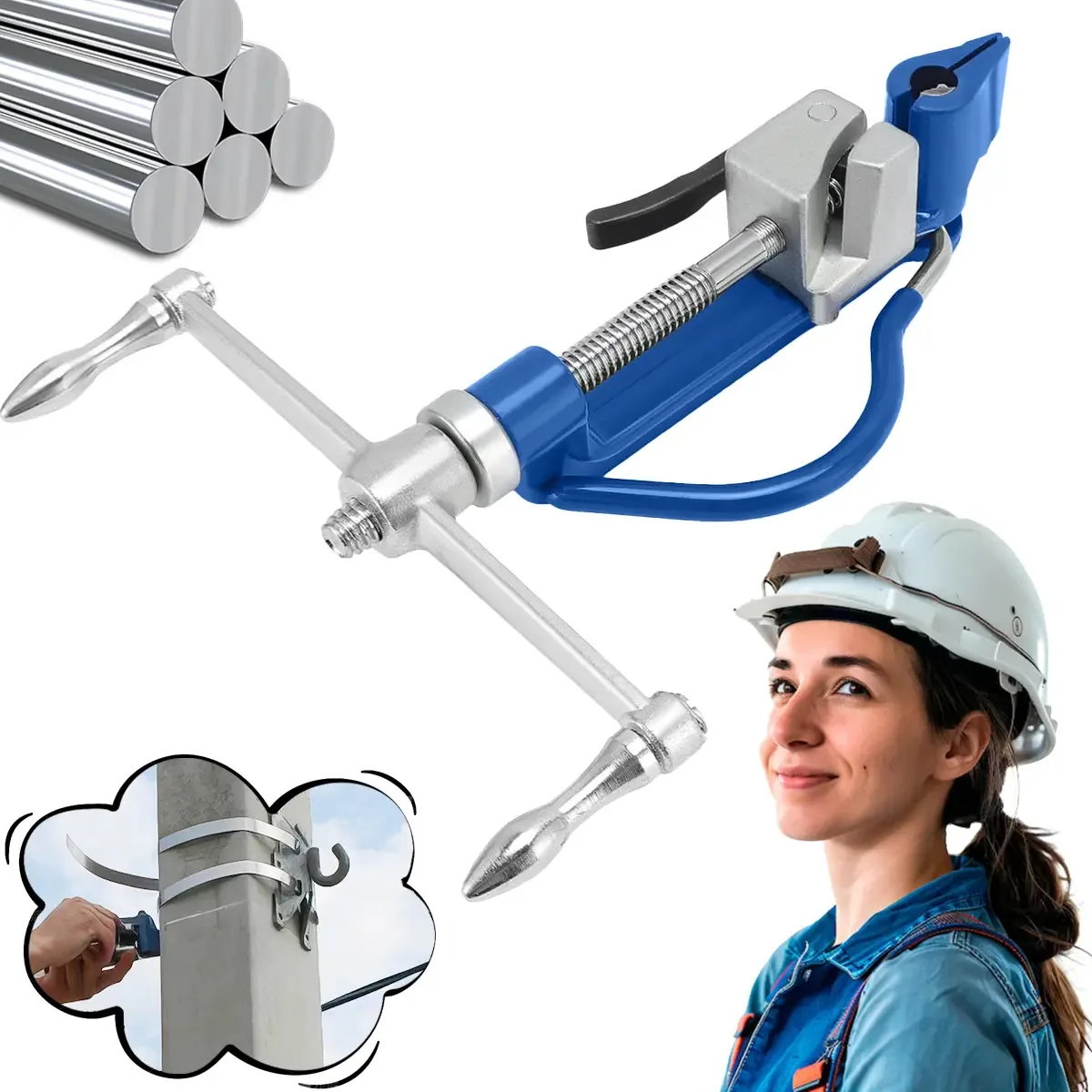 Máquina de cintagem manual profissional para cintas de aço inoxidável