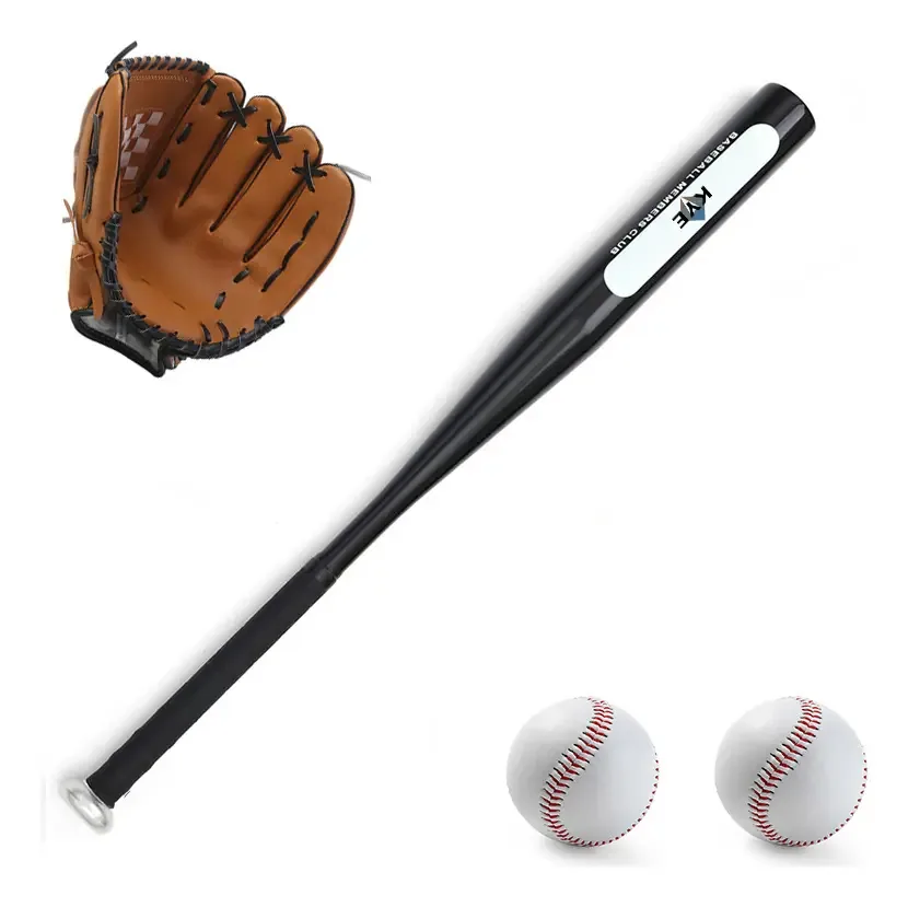 Taco de beisebol infantil + luvas +dois tacos de beisebol pretos