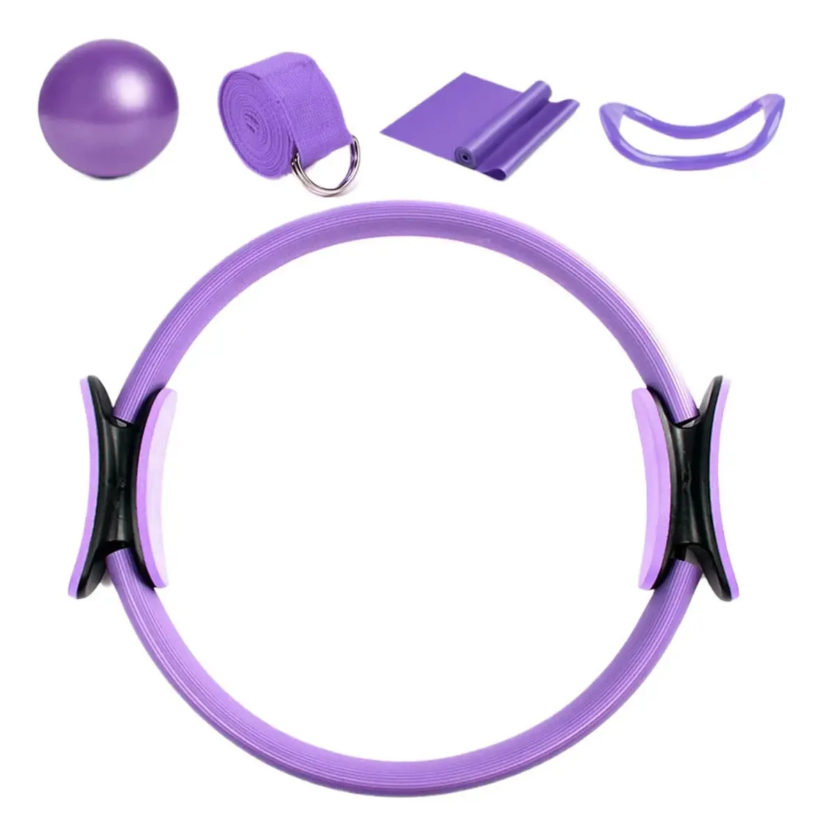 Kit doméstico de Pilates de 5 peças para alongamento e fortalecimento